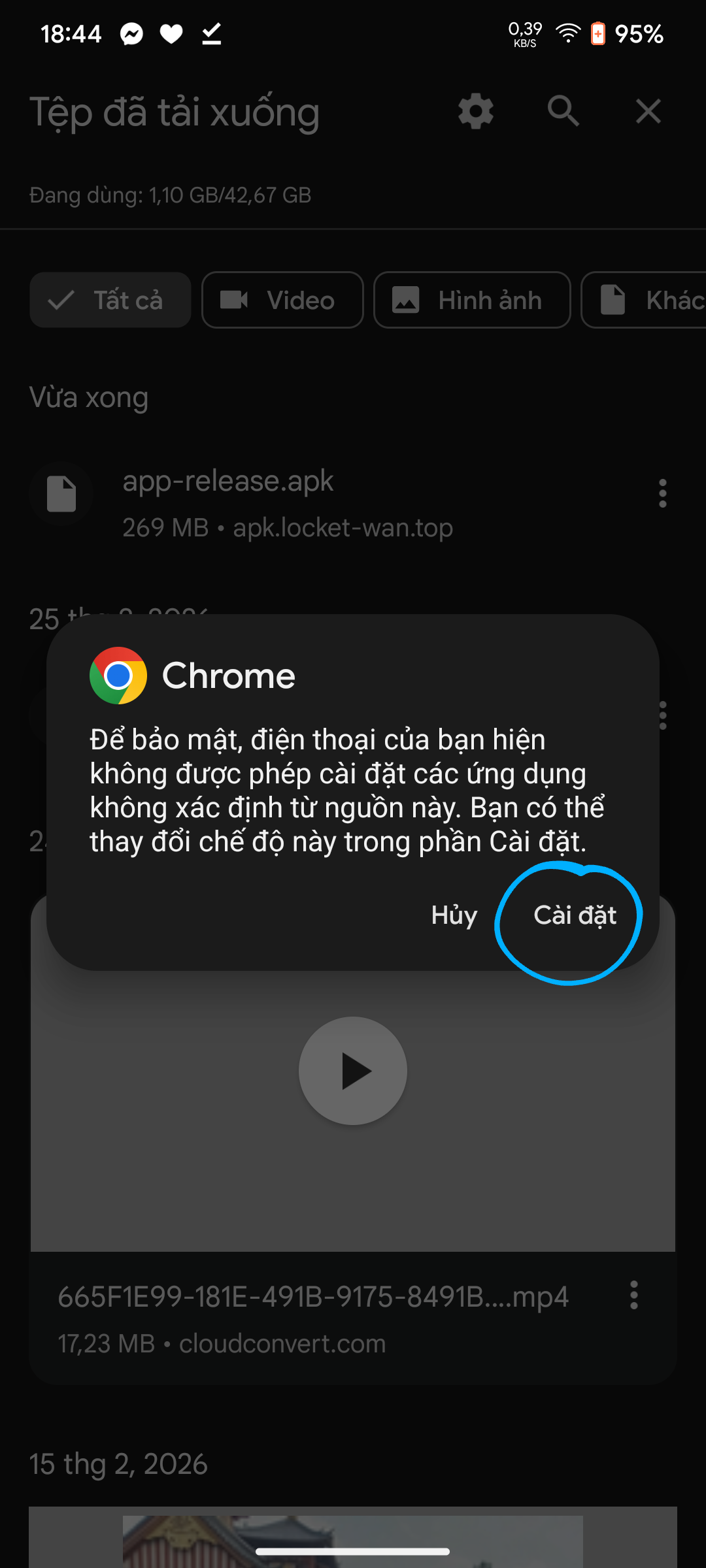Cho phép nguồn không xác định