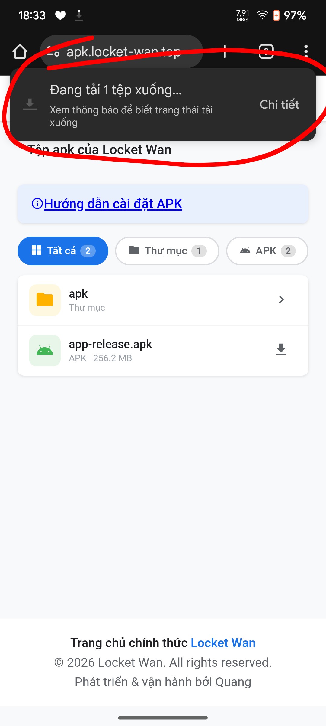 Tải file APK